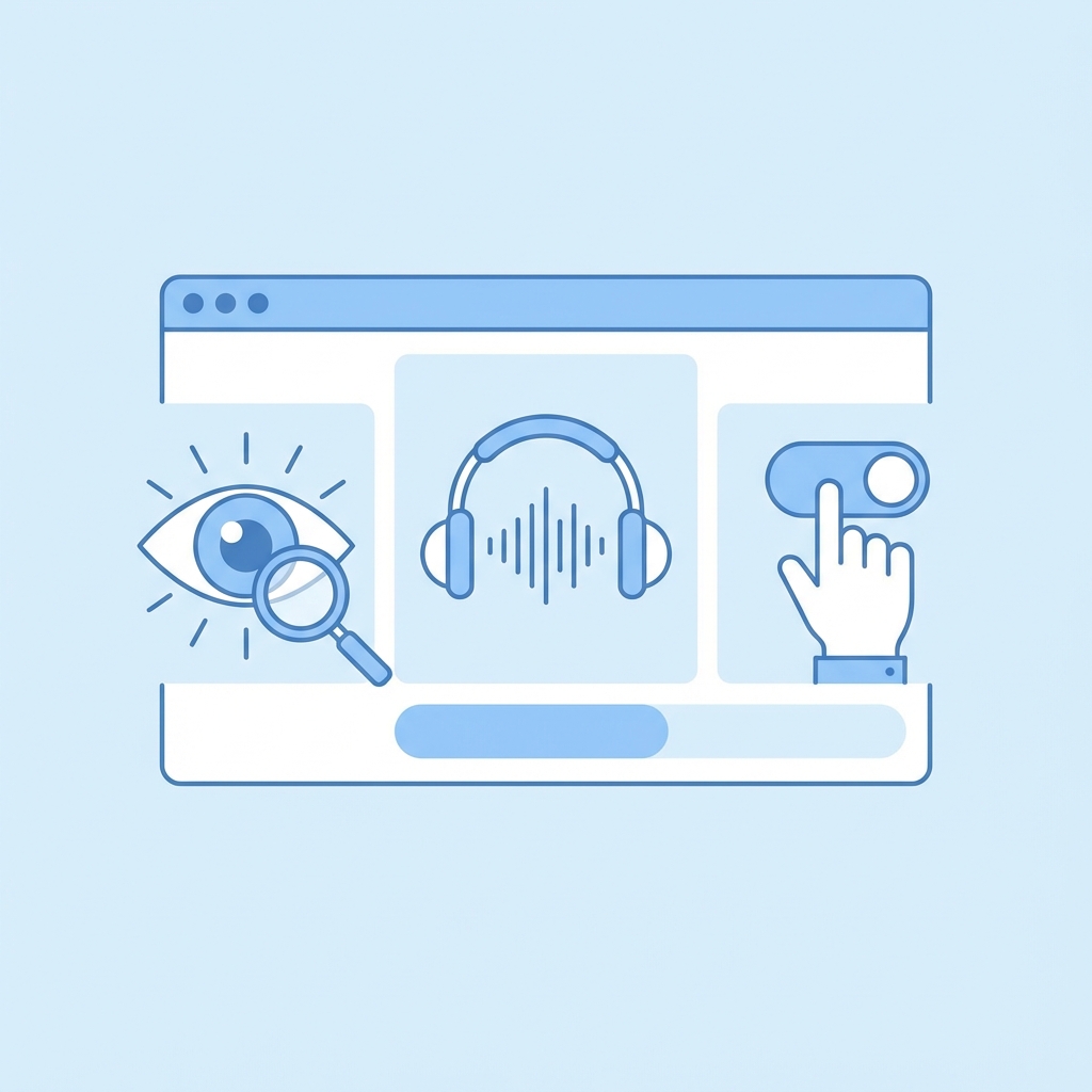 Illustration representing digital accessibility concepts